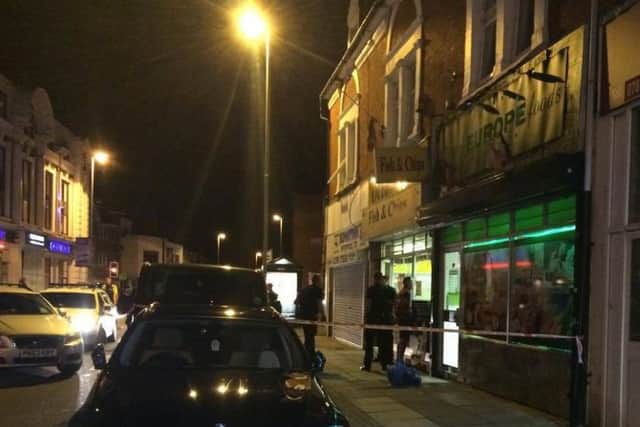 Armed police were at Kingston Road, Buckland, Portsmouth on Friday August 26 at around 9pm