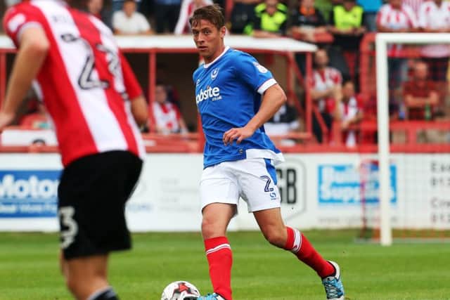 Tom Davies impressed on his league debut for Pompey at Exeter. Picture: Joe Pepler
