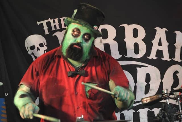The drummer with Urban Voodoo Machine