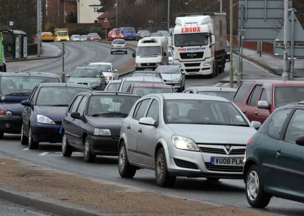 Heavy traffic on the A32 approaching Fareham