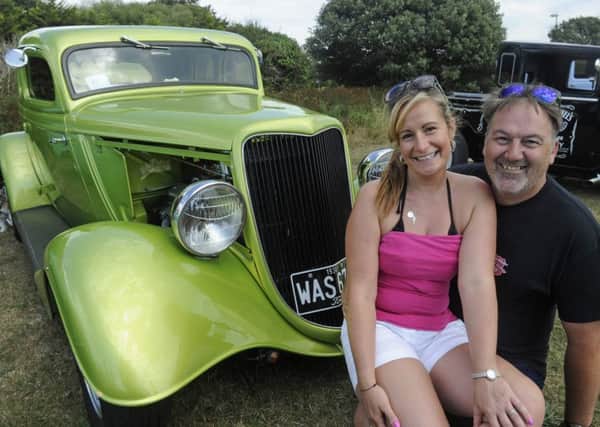 Den and Maria Saunders and their custom car