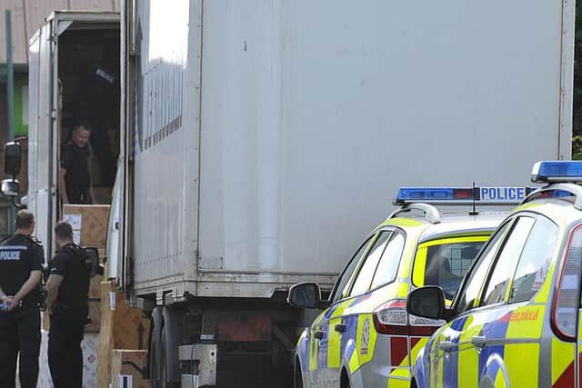 Police on an immigration raid