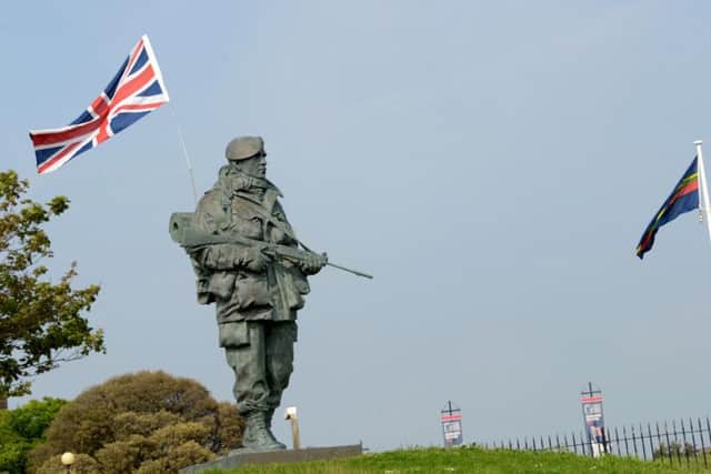 The Yomper statue outside the Royal Marines Museum in Eastney