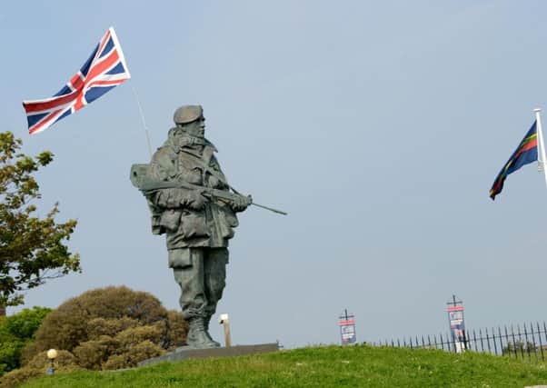 The Yomper statue outside the Royal Marines Museum in Eastney