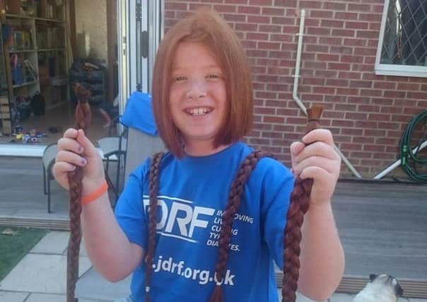 Shyloe Wilson had her hair cut to raise money for Diabetes UK and the Little Princess Trust