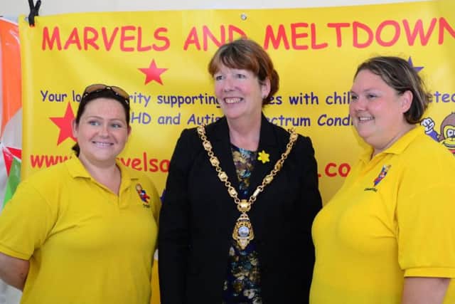 Tricia Lyons, left and Shandrika Day from Marvels and Meltdowns with Gosport mayor  Lynn Hook Picture: Pixeldog Media