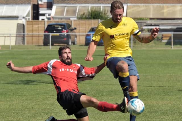 Steve Hutchings put Moneyfields ahead. Picture: Mick Young (161069-10)