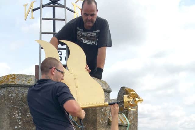 St Faith's, in Havant, is having its weather vane repaired