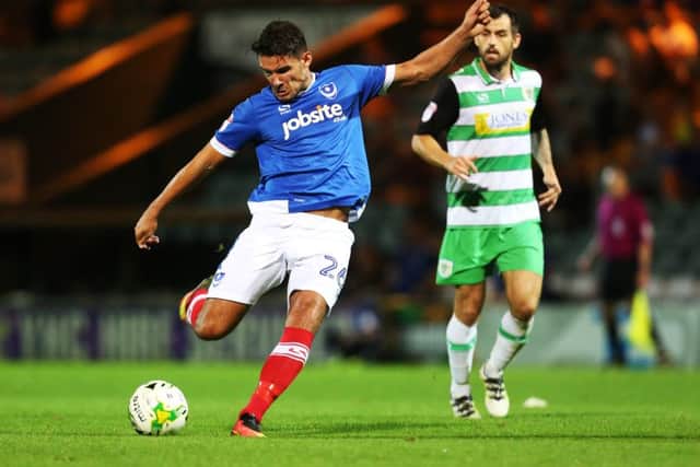 Gareth Evans is eager to reclaim his place in Pompeys starting XI after an injury-hampered start to the season   Picture: Joe Pepler