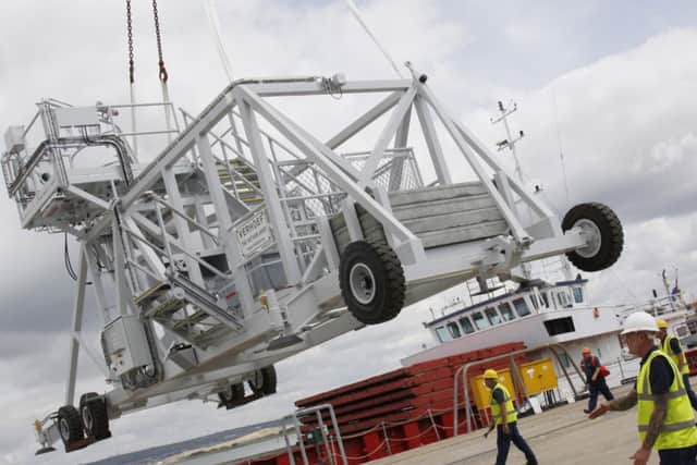 Gangways arrive in Portsmouth for the carriers        Picture: BAE Systems