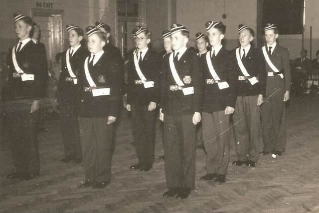 The Fifth Portsmouth Company Boys' Brigade, which met in London Road Baptist Church, pictured in 1958