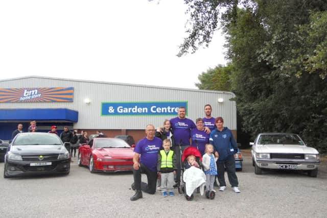 The Cannings family at the charity car meet, in Fareham, which raised money for young Epilepsy