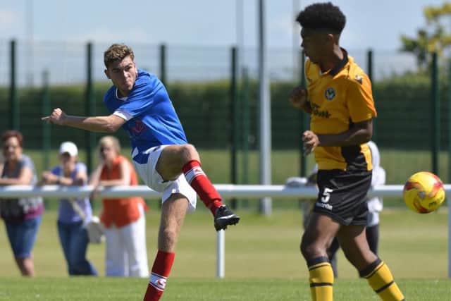 Pompey Academy striker Harvey Bradbury    Picture: Neil Marshall