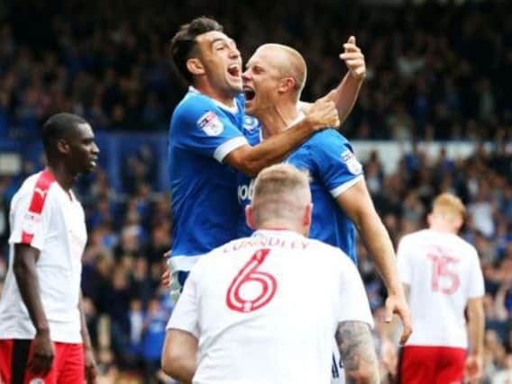 Fans cheered Pompey after a 3-0 win over Crawley Town