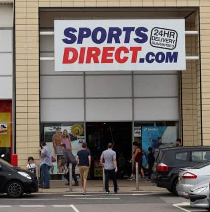 The protest outside Sports Direct Havant branch