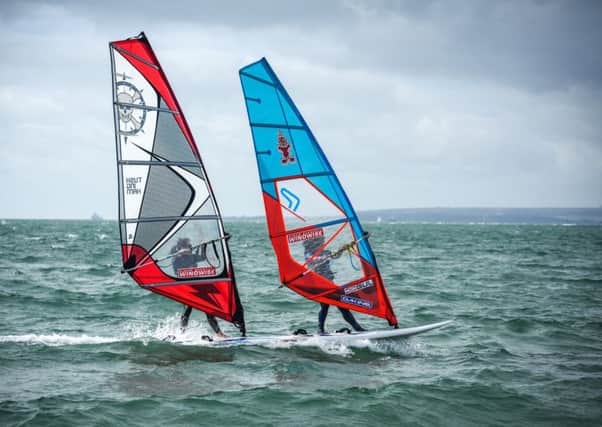 Windsurfers show their skills Picture: National Watersports Federation