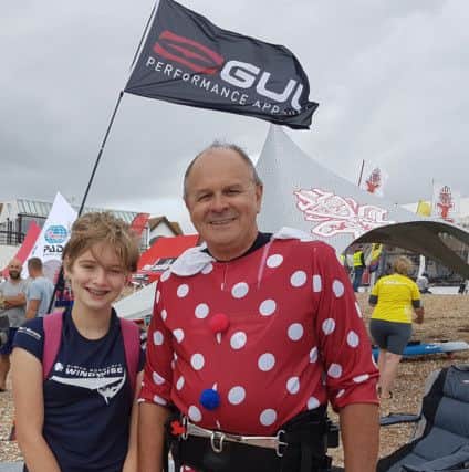 Murray Maunder, 62, from Hayling Island, with Hannah Young, 14