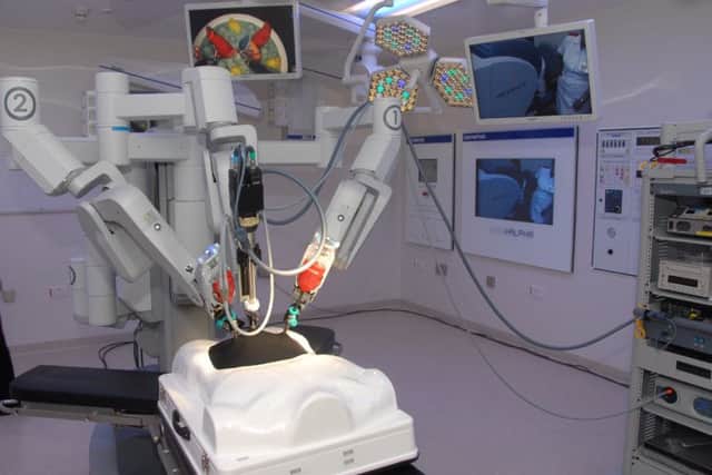 The Da Vinci robot Picture: Mark Clifford/2016 Intuitive Surgical Inc