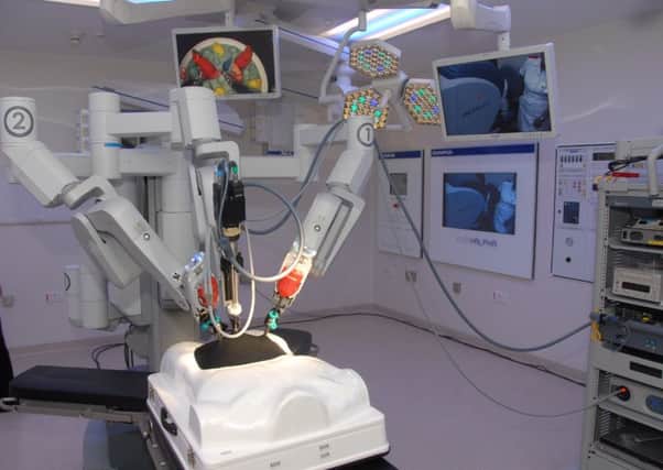 The Da Vinci robot Picture: Mark Clifford/2016 Intuitive Surgical Inc