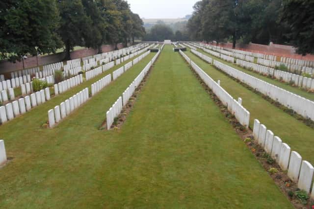 The graves at Ancre of the soldiers who died at the Battle of the Somme Picture: Bob Beech