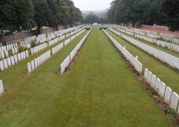 The graves at Ancre of the soldiers who died at the Battle of the Somme Picture: Bob Beech