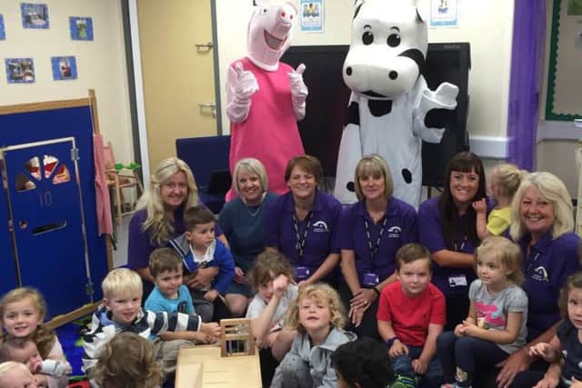 Staff and pupils of Northern Pre-School in Portchester enjoy the new building
