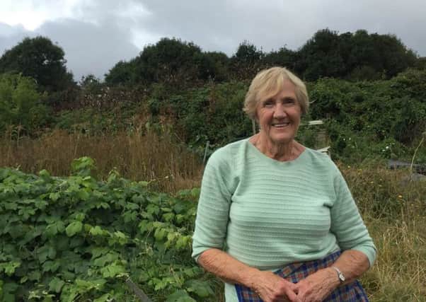 Molly Mills, 82, of Seafield Road, Portchester in her garden overlooking the old allotment site.

Picture: Loughlan Campbell