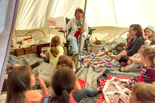 Children at last year's ParkFest enjoying story time