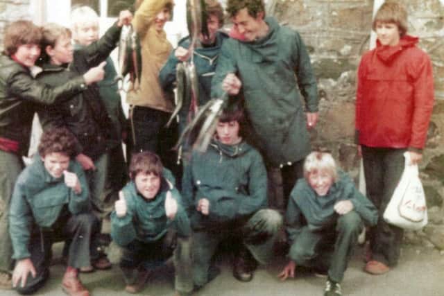 CAUGHT Fresh mackerel for tea at the 1979 summer camp at Fishguard