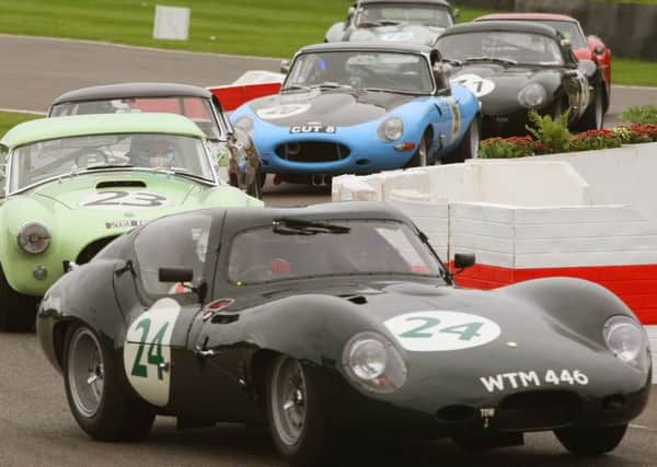 Action from the RAC TT Celebration race at the 2015 Goodwood Revival.  Picture: Derek Martin