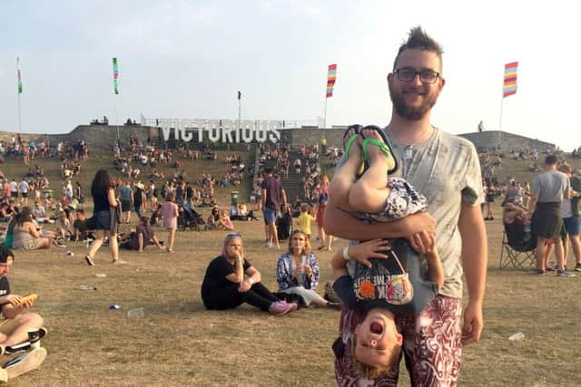 One Summer's Day winner 2016This shot is of my husband - Tom Barrett and our 5 year old son Jacob. Tom works really long hours at work and rarely gets any time off in the school summer holidays so when we do get the odd day of him at home, we make the most of it! This was taken on Saturday at the Victorious festival on one of our 'typical family summer days together' as all the boys do together on a summer day is mess around and enjoy each other's company like they are in this photo!My name: Kimberly BarrettAddress: 3 Blendworth Road, Milton, Portsmouth, Hampshire, PO4 8QATelephone number: 02392812579/07447904224Location: Castle Stage/Castle Field at Victorious Festival on Saturday afternoonIn the picture: Tom Barrett - 29 years old and Jacob Barrett - 5 years old! PPP-160109-163808001