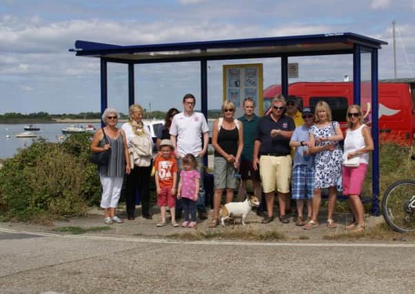 Hayling Ferry users in Portsmouth who want to see the bus service to the ferry reinstated
, pictured last month