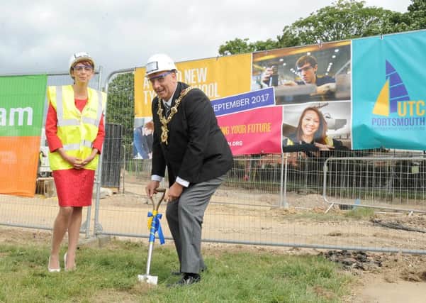 The official ground breaking ceremony held earlier this year at the UTC Portsmouth site in Hilsea.

Pictured is: The Lord and Lady Mayor and Mayoress of Portsmouth David Fuller and Leza Tremorin.

Picture: Sarah Standing (161115-270) PPP-160729-154538001