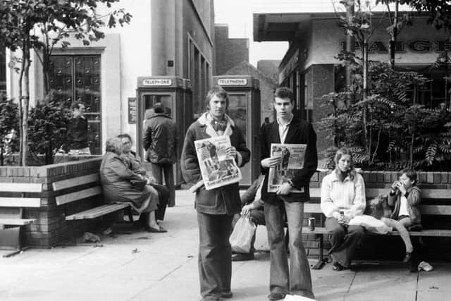 NOTHING CHANGES: Two men selling the Socialist Worker in Commercial Road, Portsmouth, in 1977 carrying the headline: Save our hospitals! Picture: Chris Brunnen cjbphotography.co.uk