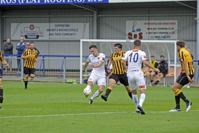 Hawks striker Jason Prior, far left    Picture: Ian Hargreaves