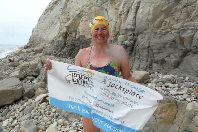 Kate Steels-Fryatt, 46, after reaching the French coast near Calais