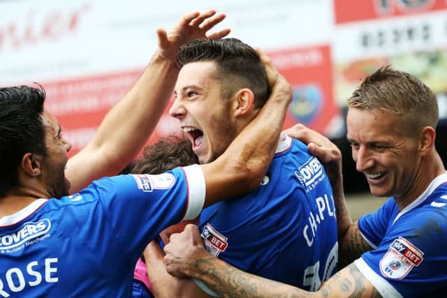 Pompey goalscorer Conor Chaplin Picture: Joe Pepler