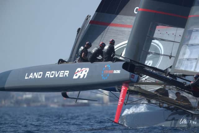 Land Rover BAR in Super Sunday action in Toulon Picture: Lloyd Images