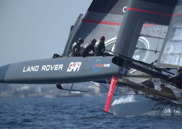 Land Rover BAR in Super Sunday action in Toulon Picture: Lloyd Images