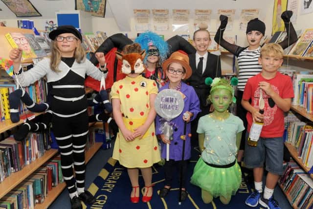 Back from left, Cerys-Maye Ireson, Theo Johnson, Orlaith Abbott with, front from left, Holly Mitchell, Millie Stephenson, Emmy-Grace Henning, India Burton and Edward Hall at Mayville High School Picture: Sarah Standing (161280-7000)