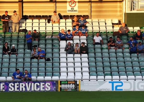 Pompey took 270 fans to Yeovil for their opening game of the Checkatrade Trophy Picture: Joe Pepler
