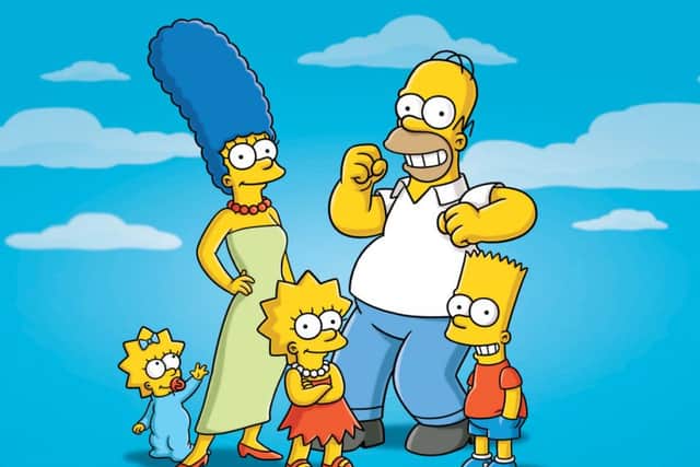 Its a Simpsons sky today. Just like the sky they show right at the start of an episode of The Simpsons.