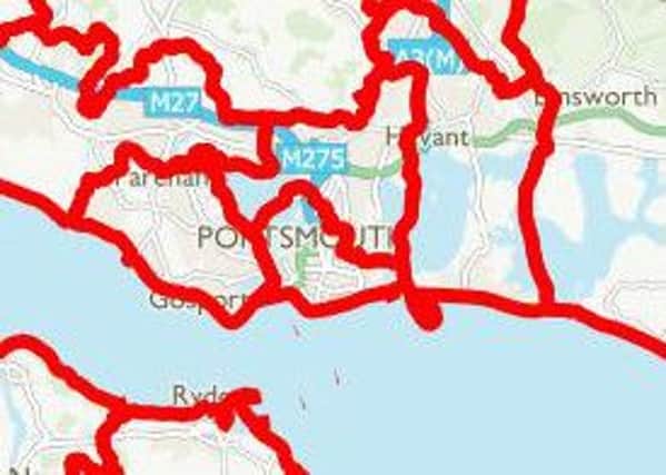 The proposed boundary changes to constituency seats around Portsmouth
