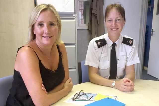 Gosport MP Caroline Dinenage with district police commander, Chief Inspector Sharon Woolrich