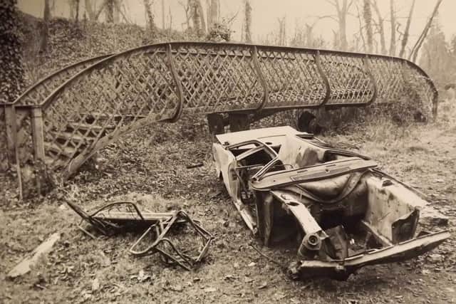 DUMPED The footbridge at Hilsea Lines