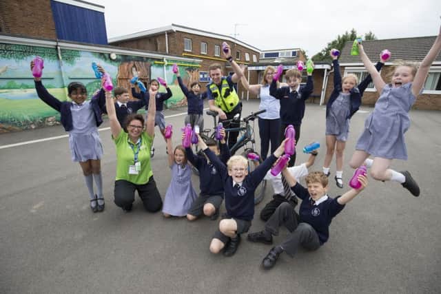 Pupils from St Thomas Mores cant wait to get on their bikes after the cycle safety talk