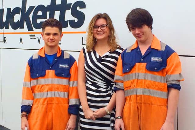 From left, Peter Snaith, Emily Shaw and Brandon Thorpe
