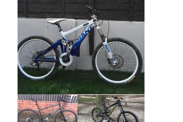 Three of the bikes that were stolen