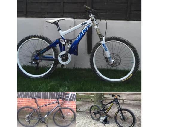 Three of the bikes that were stolen