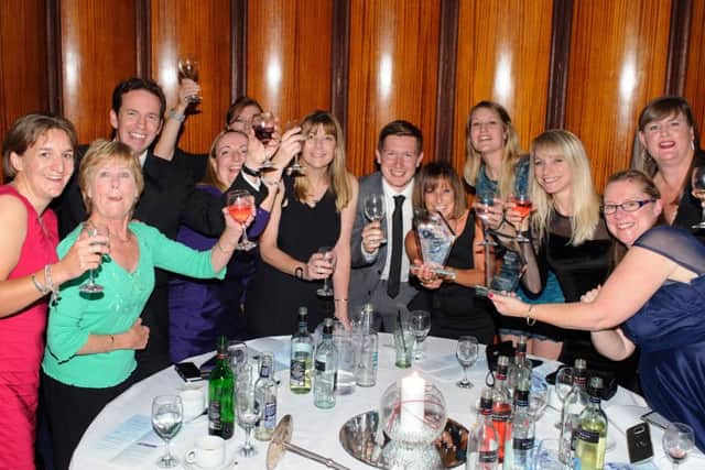 The Amulree team from St Marys Hospital, the winner of last years Hospital Team of the Year and the Compassion and Care award with their trophies